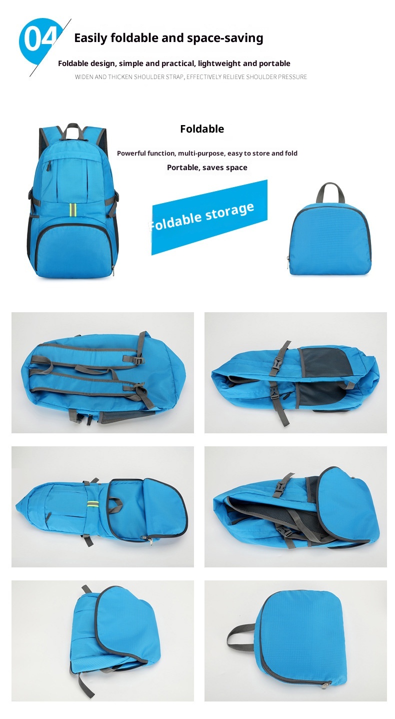 ActiveGo Outdoor Men's And Women's Ultra-light Sports Skin Foldable Backpack Mountaineering Waterproof Travel Large Capacity_voghion.com