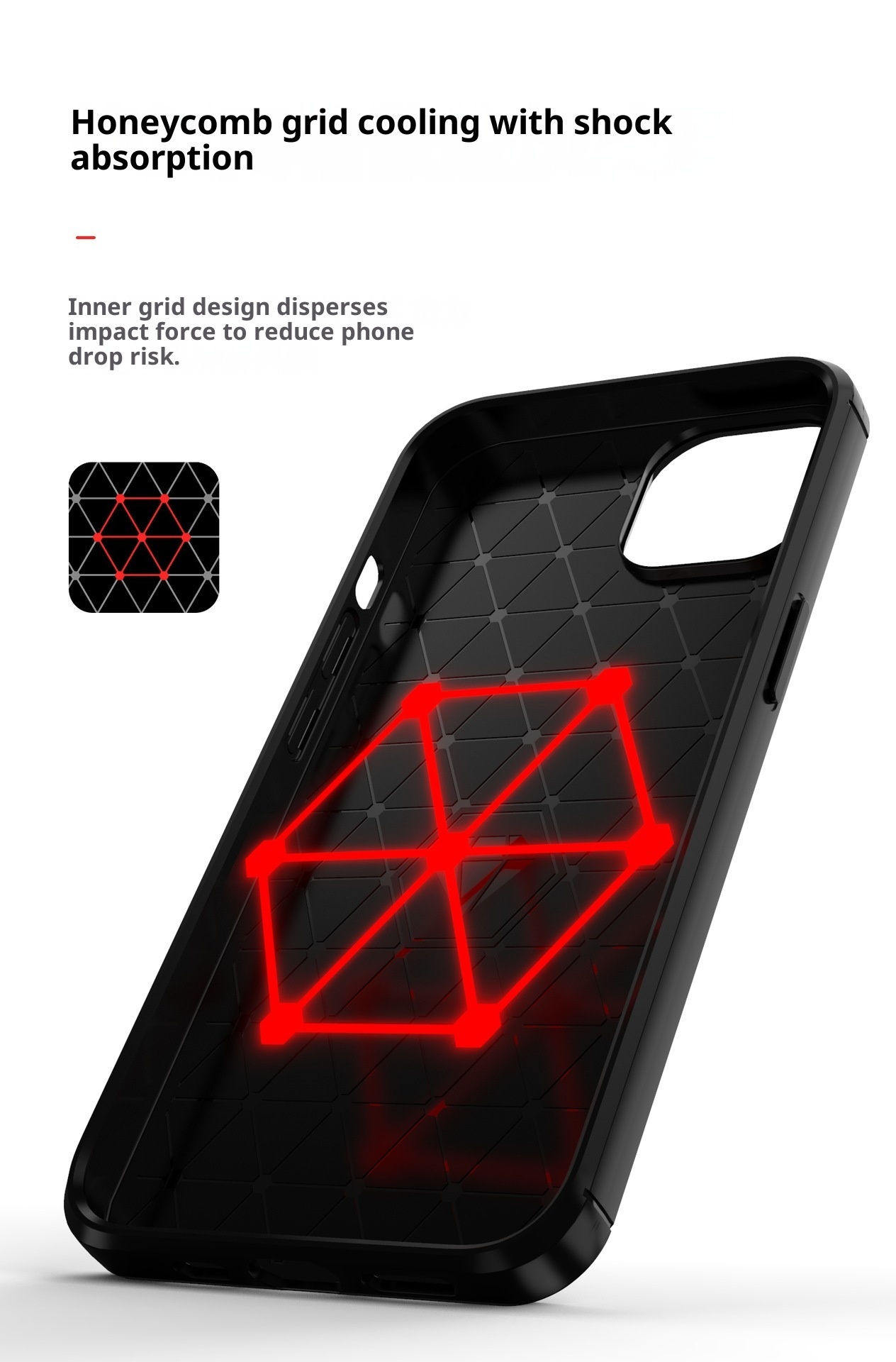 Funda protectora TechGlobe compatible con iPhone 13 de silicona cepillada de cobertura total, suave y anticaídas._voghion.com