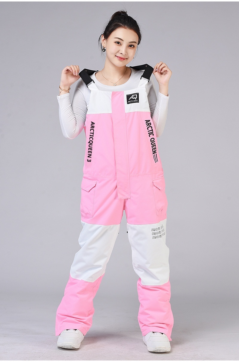001 Bib Pants For Men Women, Couples' Winter Windproof, Warm, Thickened, Snowboard And Ski Pants, New Style_voghion.com