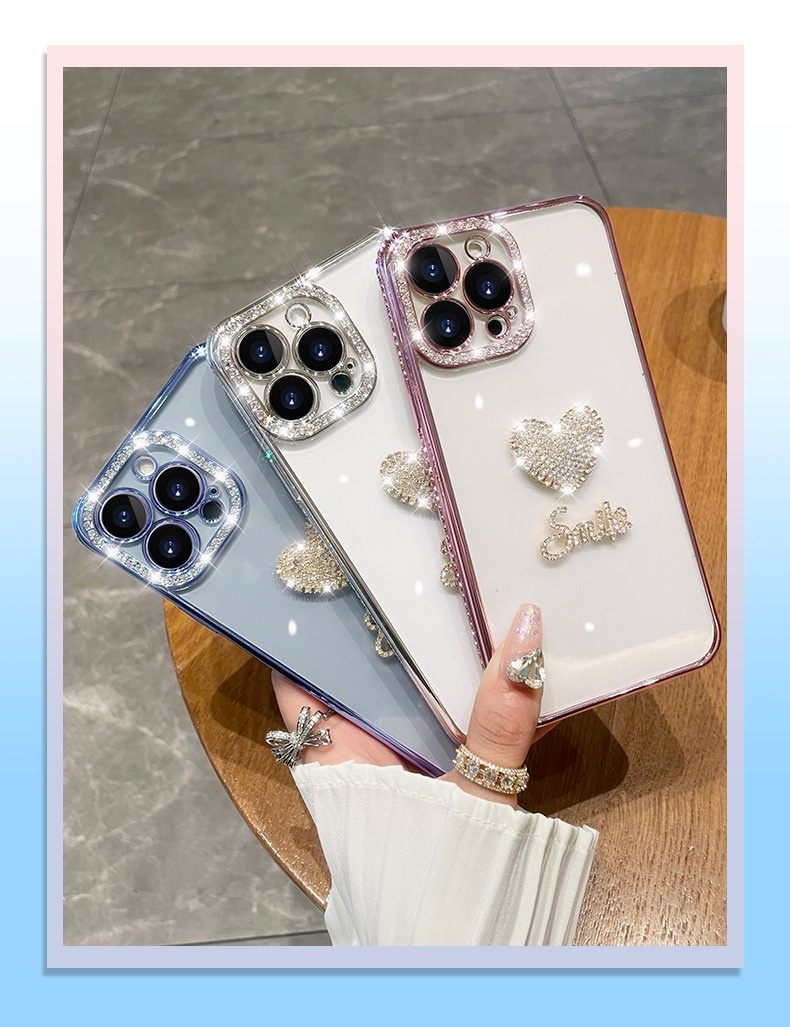 TechGlobe Compatible With 16 Pro Max New Phone Heart 15 Lens 12 Full Coverage IPhone 14 Protective Case 13 PM_voghion.com