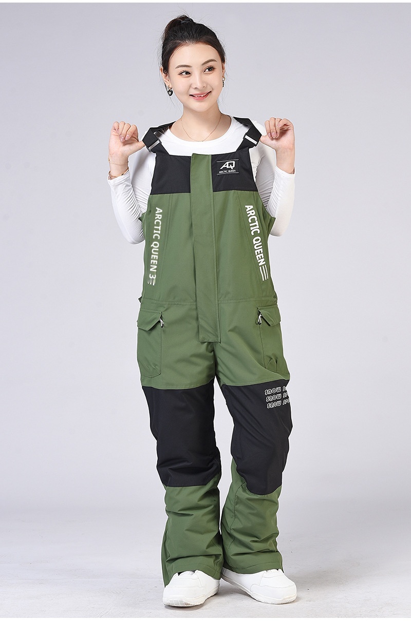 001 Bib Pants For Men Women, Couples' Winter Windproof, Warm, Thickened, Snowboard And Ski Pants, New Style_voghion.com