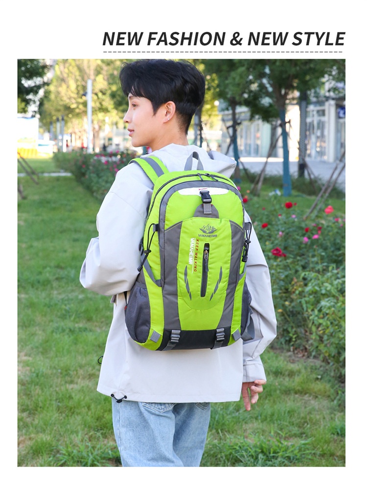 Sac à dos de randonnée ActiveGo Outdoor, respirant et imperméable, grande capacité, idéal pour le camping et les pique-niques, pour homme. Sac à dos de sport décontracté._voghion.com