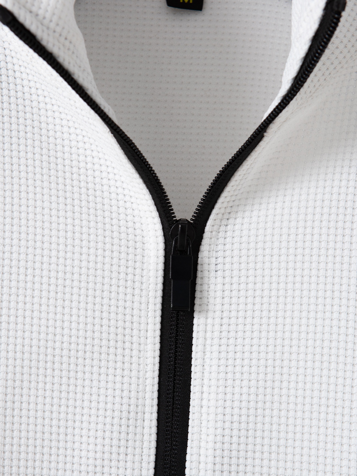 001 European American New Autumn And Winter Cross-Border Men's Daily Waffle Color Block Long Sleeve Jacket_voghion.com