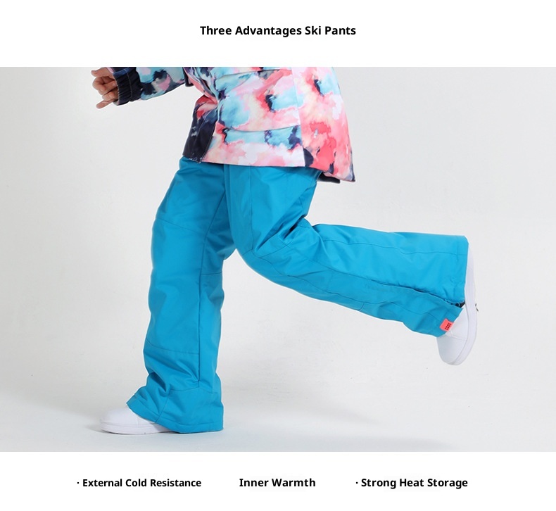 001 Gsousnow Children's With Straps Boys And Girls Windproof Waterproof Warm Snowboard Pants Ski Suit_voghion.com