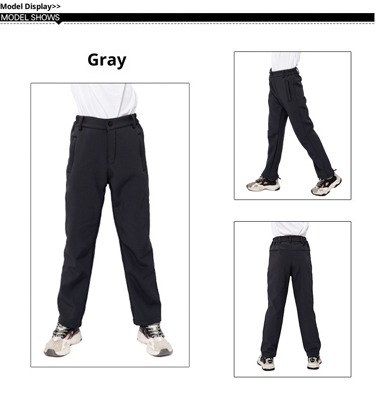 001 2023 Children's Softshell Boys And Girls Big Kids Autumn Winter Outdoor Sports Waterproof Windproof Fleece Lined Warm_voghion.com