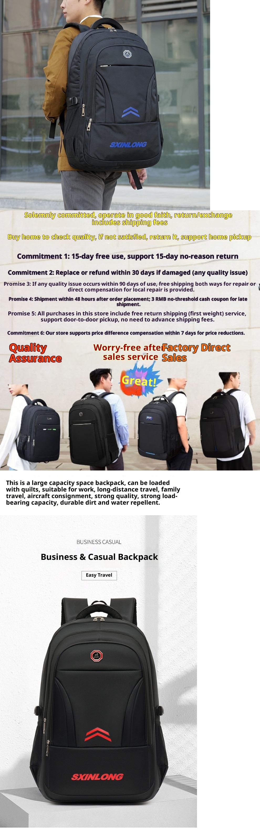 ActiveGo Men's Large Capacity 80L Work Backpack Outdoor Travel Hiking Bag_voghion.com
