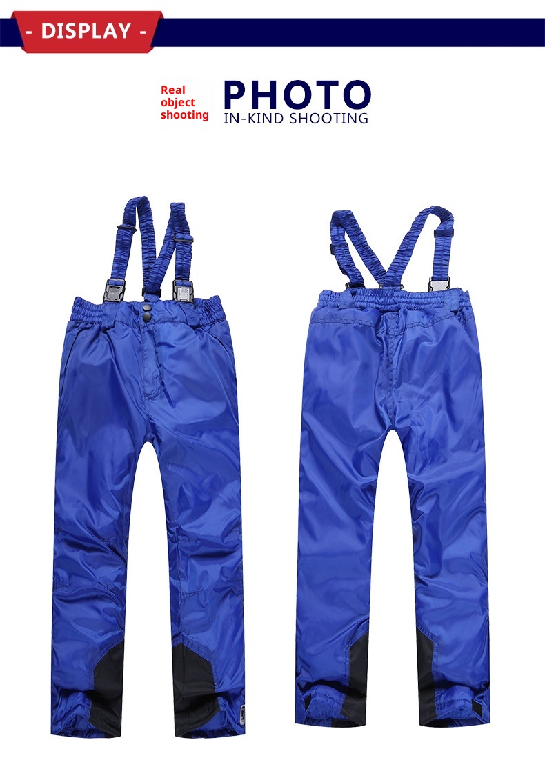 001 Phibee Little Elephant Calça Infantil Corta-Vento para Esqui, Quente e Longa, para Meninos e Meninas, Resistente ao Frio_voghion.com