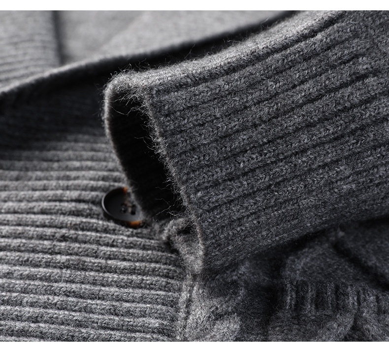 boy New Jacket Autumn Twisted Pattern Men's Cardigan British Style Suit Collar Double-Breasted Knitted Sweater Wholesale_voghion.com