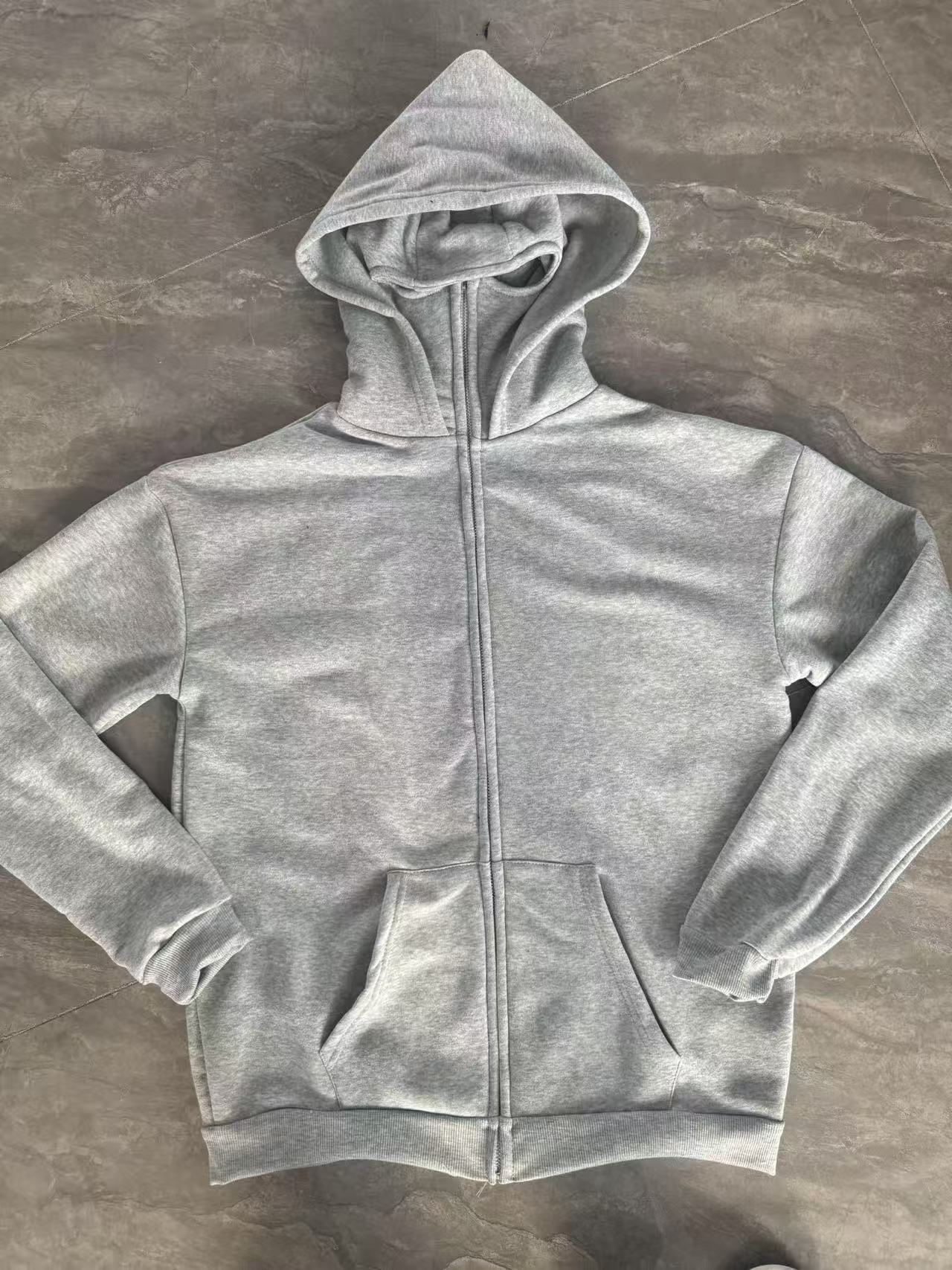 boy Cross-Bordr Hot Sal Nw Maskd Dsign Doubl-Layr Hoodd Zippr Swatshirt Loos Strt For Mn And Womn Coupl_voghion.com