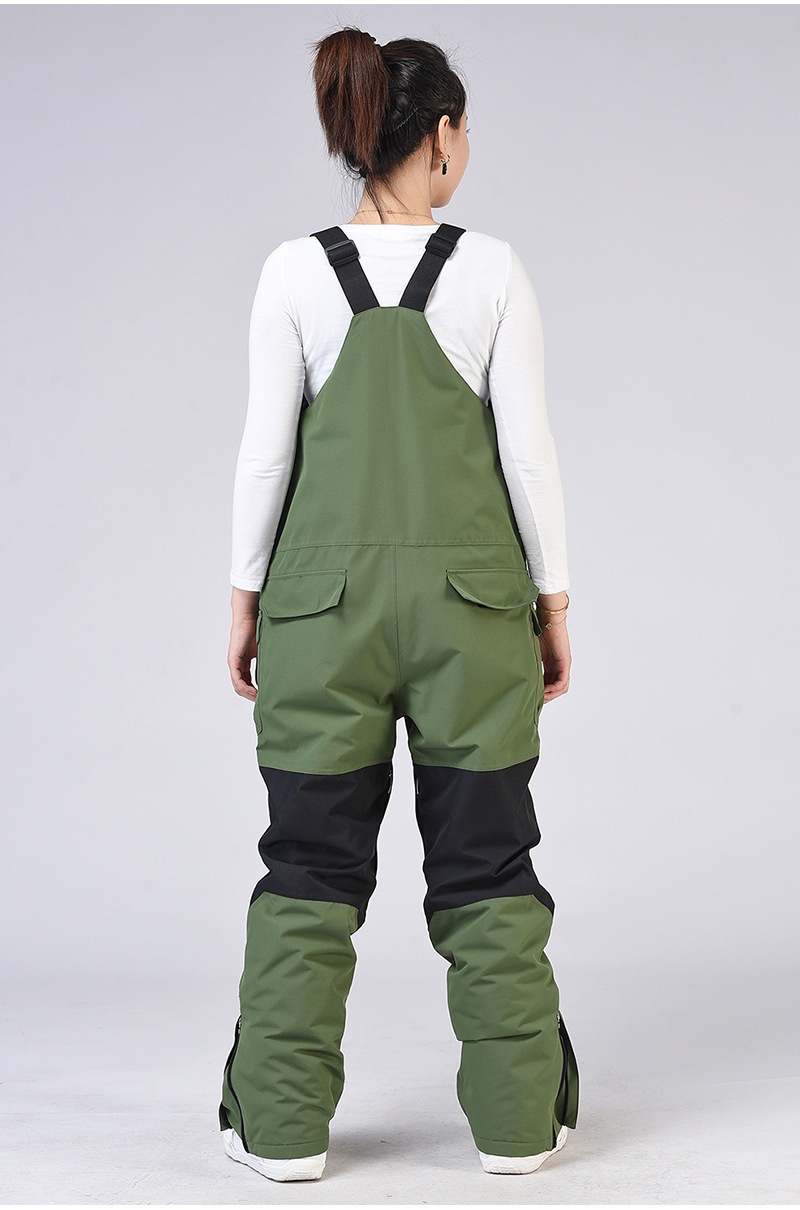 001 Bib Pants For Men Women, Couples' Winter Windproof, Warm, Thickened, Snowboard And Ski Pants, New Style_voghion.com