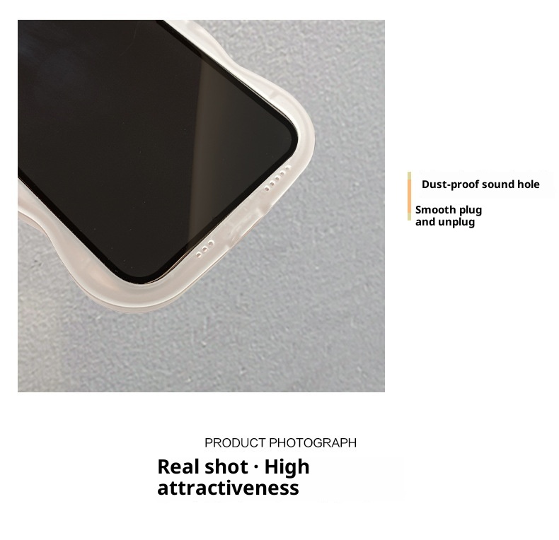 TechGlobe Schutzhülle für iPhone 15 Pro, iPhone 14, Farbverlauf, Wolkenpuppe, 13/12, Wellenkante, unsichtbarer Doppelständer_voghion.com