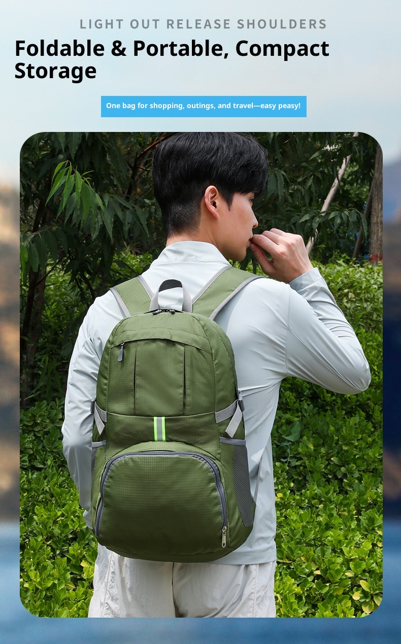 ActiveGo Outdoor Men's And Women's Ultra-light Sports Skin Foldable Backpack Mountaineering Waterproof Travel Large Capacity_voghion.com