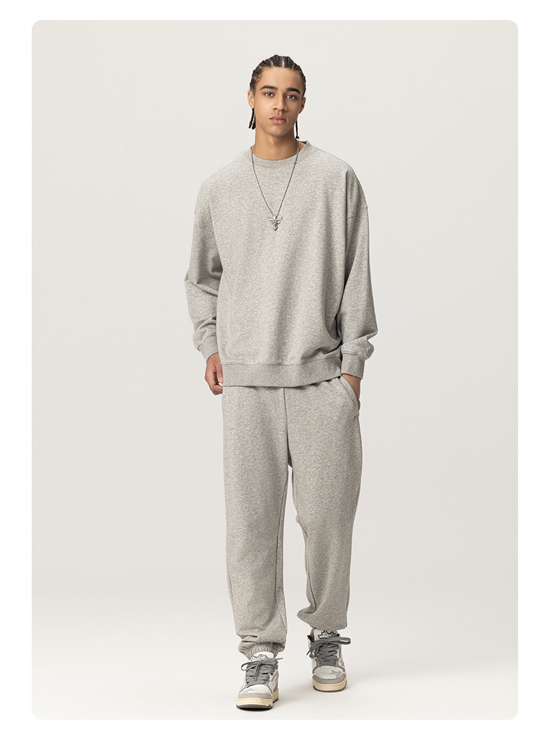 boy RS Men's Clothing|400G Heavy Terry FOG Crew Neck American Style Dopamine Color Couple Sweatshirt_voghion.com