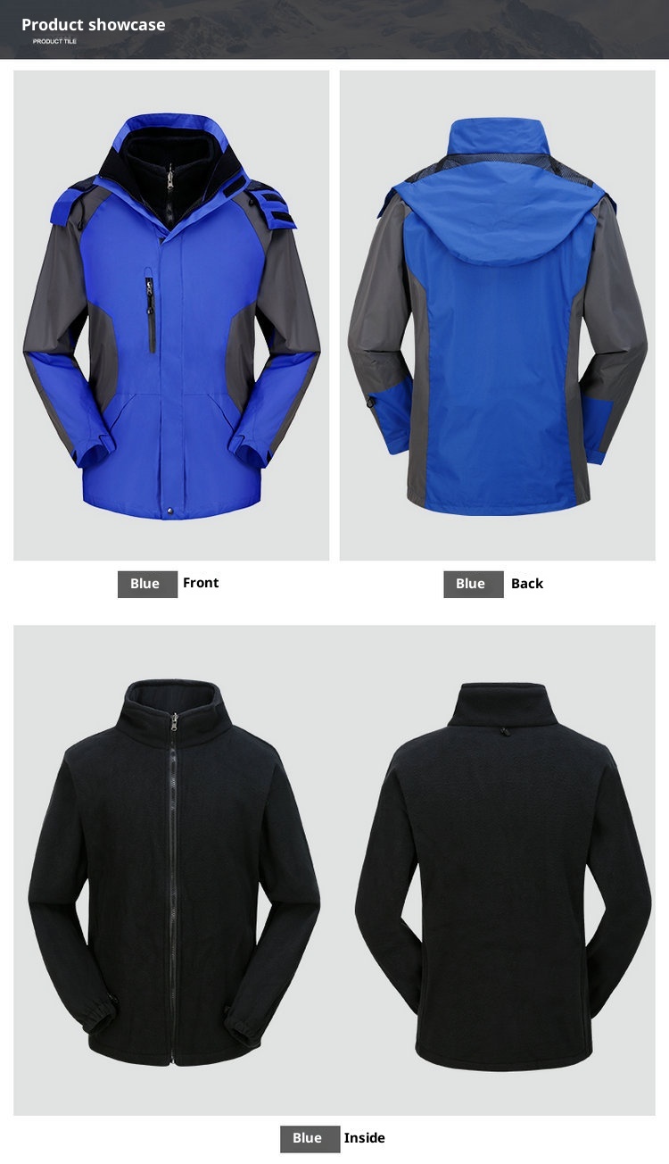 001 Großhandel Outdoor-Jacke und -Hose Zweiteiliger Herren-Skianzug aus dickem Fleece, Set für Damen_voghion.com