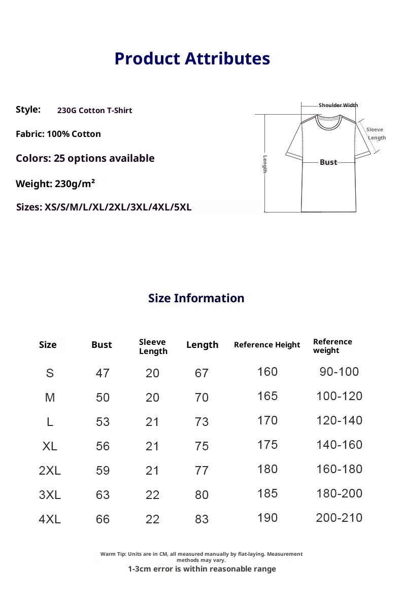 T-shirt à manches courtes en pur coton épais pour homme, coupe ample, couleur unie, style décontracté, blanc, idéal pour l'été._voghion.com