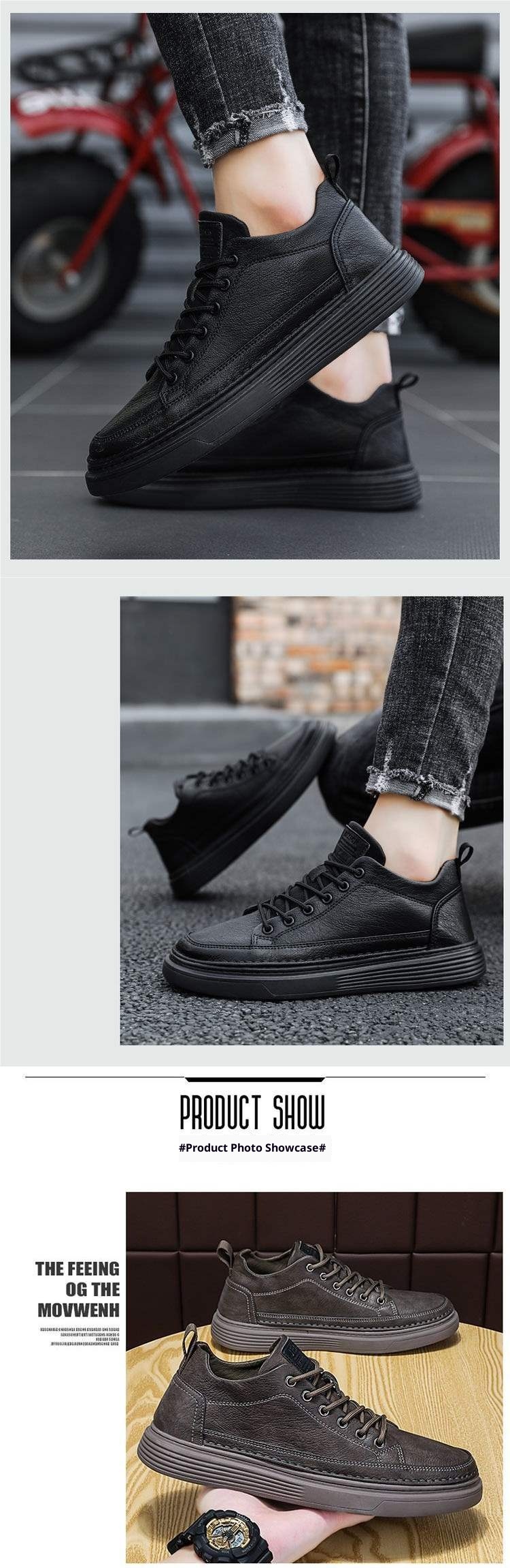 Chaussures de sécurité de travail ShoeVault Été 2025 pour hommes, imperméables, antidérapantes et décontractées, en cuir noir pur. Collection cuisine 2025._voghion.com