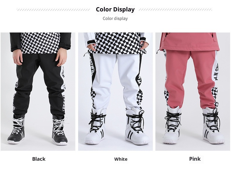 001 Pantaloni da snowboard aderenti da donna e caldi pantaloni da sci antivento impermeabili e resistenti all'usura da uomo_voghion.com