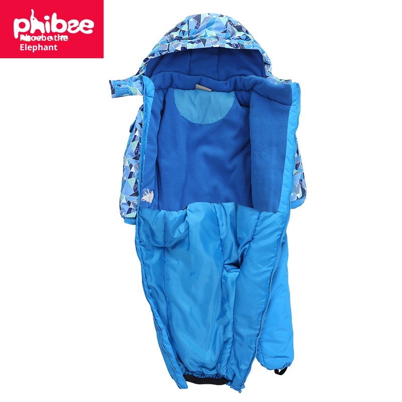 001 E-commerce transfrontaliero Phibee Baby Elephant Tuta da sci per bambini Giacca calda Pantaloni Un pezzo Dropshipping_voghion.com