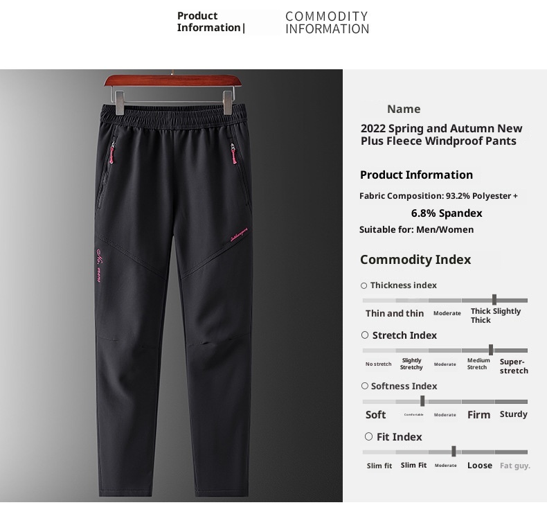 001 Men's Softshell Autumn Winter Lined Outdoor Windpr Waterpr Fleece Skiing Plus Size Warm Hiking Pants Women_voghion.com