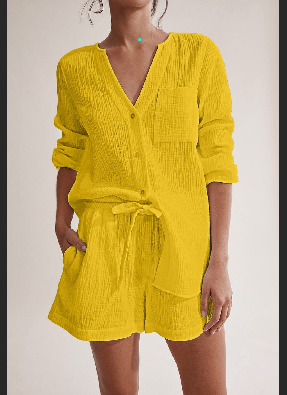 ChicShe Style, 2024 European And American Style Summer, Women's Summer Pajamas Pure Cotton Gauze_voghion.com