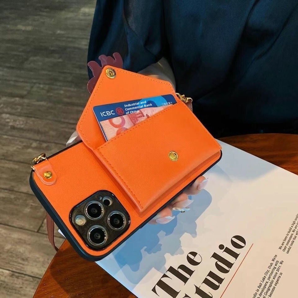 TechGlobe Compatible With Pro Max Coin Crossbody Phone Case IPhone 17 Trendy Fashion Card Holder Protective Cover_voghion.com