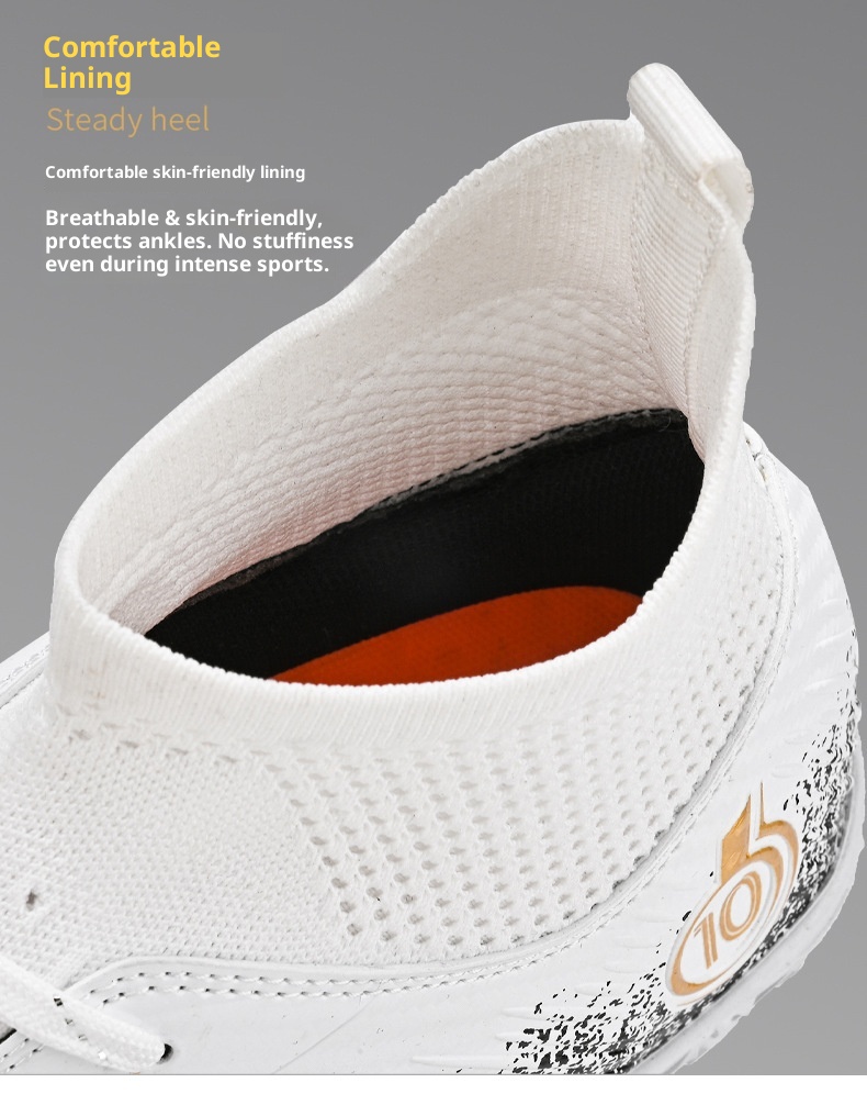 Chaussures montantes ShoeGlobe Cross-Border grandes tailles, crampons longs cassés, pour le football et l'entraînement sur gazon synthétique, antidérapantes._voghion.com