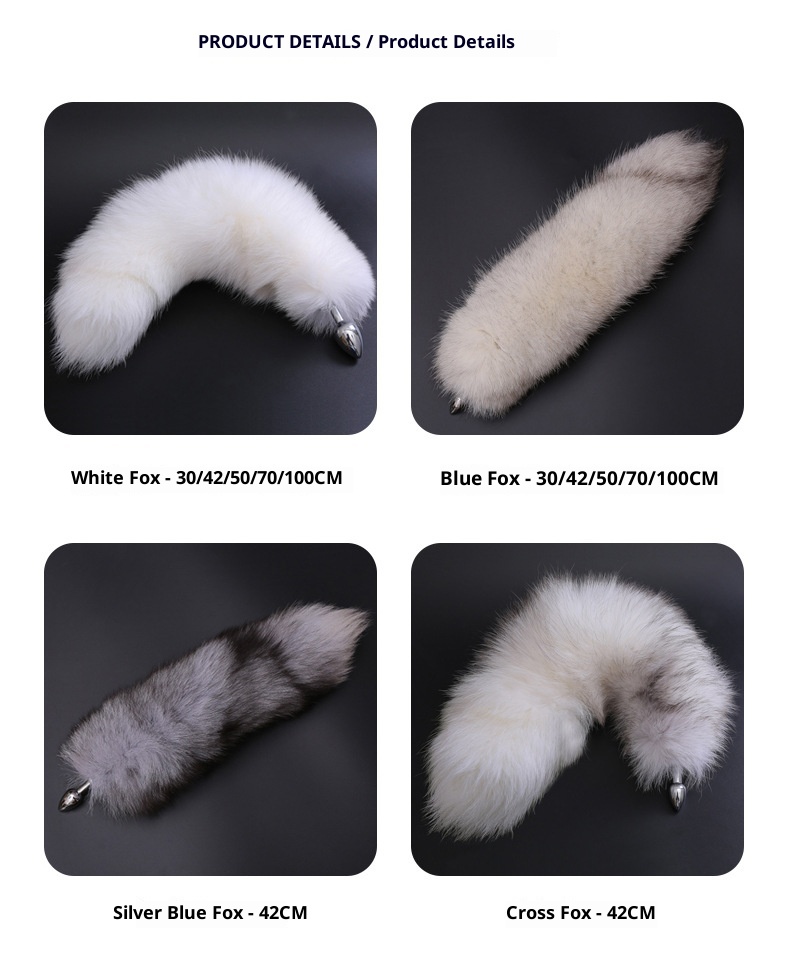 LuvBox Coda di Volpe Plug Anale Indossabile per Adulti Cosplay SM Prop Giocattolo Sessuale Unisex_voghion.com