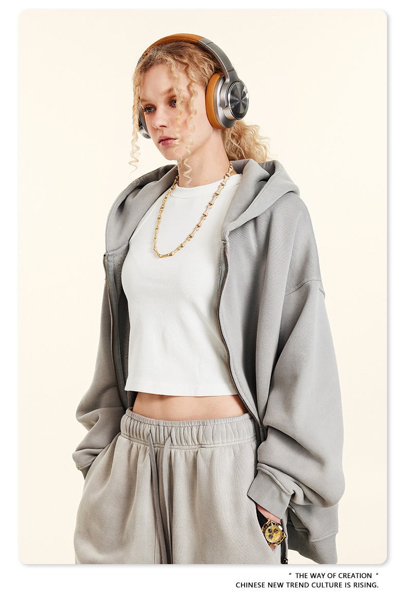 Boy BE Clothing | Herbst/Winter 2025 Amerikanischer Vintage-Stil Fleecegefüttertes Kapuzensweatshirt für Herren Vielseitige Jacke Top_voghion.com