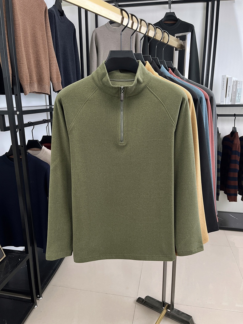 Thermounterwäsche für Jungen und Herren, Größe S, trendiges und vielseitiges Oberteil für Herbst und Winter, Stehkragen, halber Reißverschluss, lange Ärmel, Derong_voghion.com