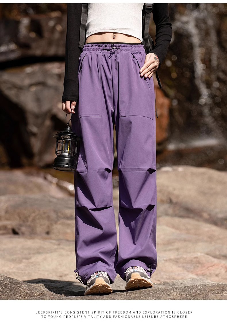 001 Camel HJCAMEL Calça Cargo Softshell Roxa Feminina, Nova Coleção Primavera 2025 para Caminhadas, Esportes ao Ar Livre e Atividades ao Ar Livre, Secagem Rápida_voghion.com