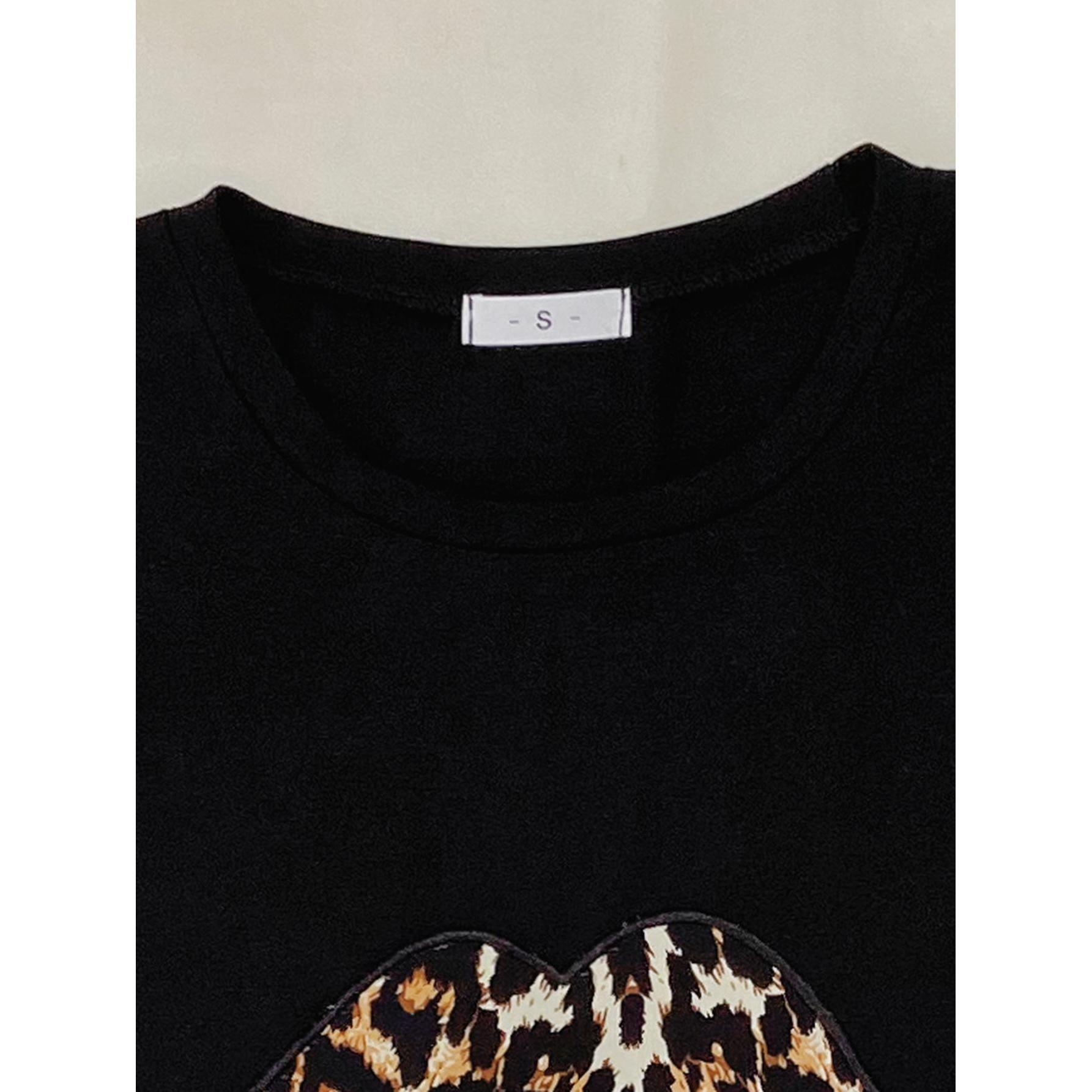 ChicShe Cross-Border European And American Style Women's Summer Leopard Print Short Sleeve Shorts Two-Piece Set Homewear_voghion.com