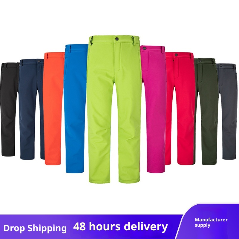 001 2023 Children's Softshell Boys And Girls Big Kids Autumn Winter Outdoor Sports Waterproof Windproof Fleece Lined Warm_voghion.com