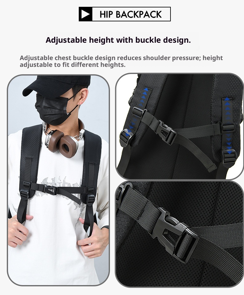 ActiveGo Men's Functional Travel Sports Outdoor Hiking Cycling Large Capacity Backpack For College Students Laptop School Bag_voghion.com