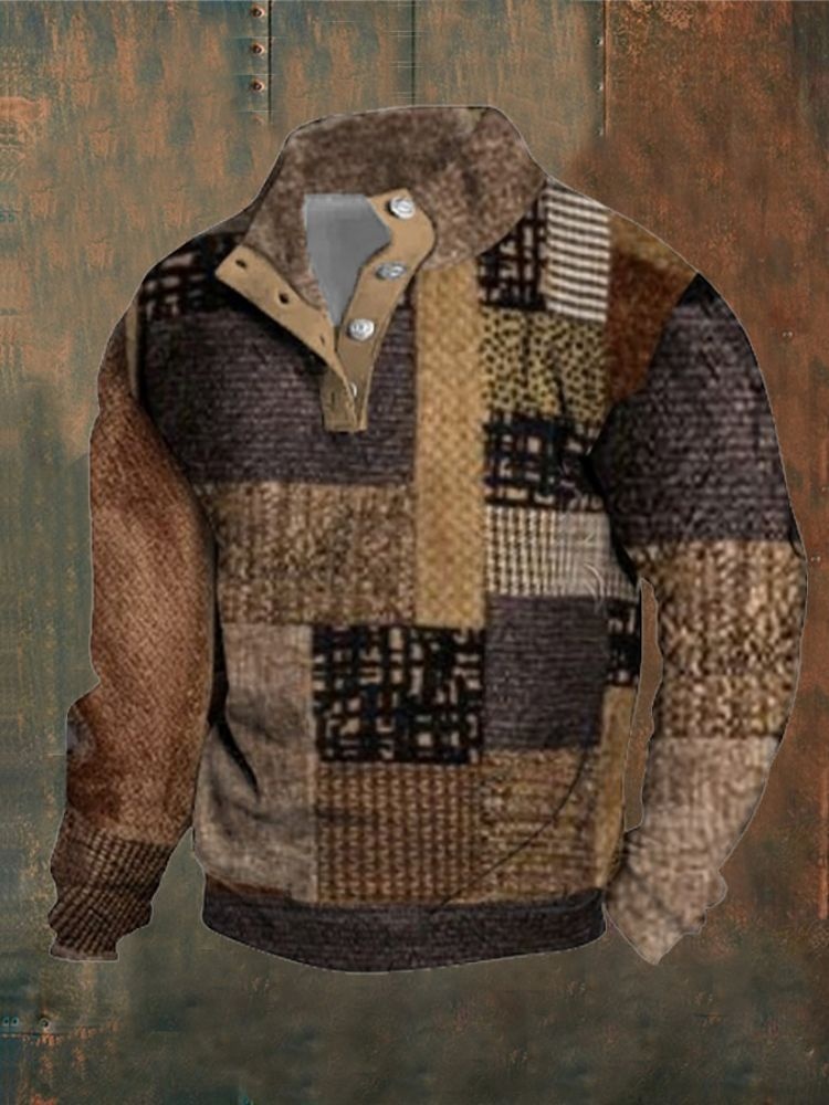 boy 2024 Cross-Border European And American Winter Edition 3D Digital Print High Collar Half-Zip Sweatshirt For Men_voghion.com