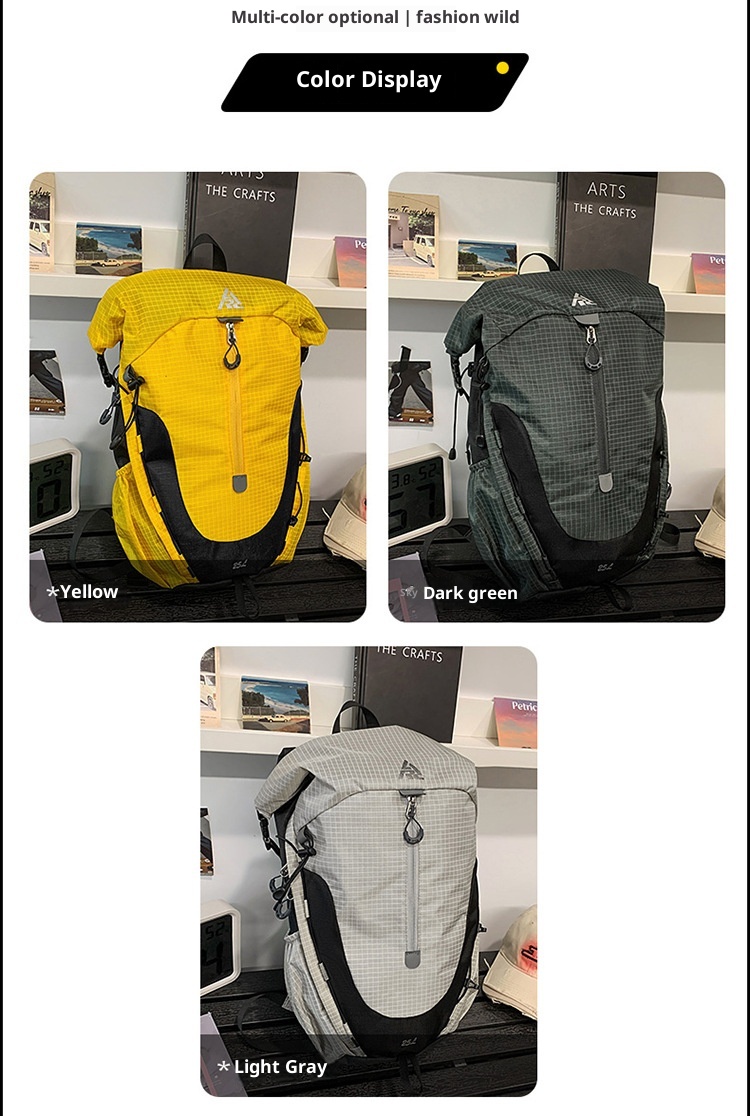 ActiveGo Mountain Style Outdoor Hiking Backpack For Women, Lightweight Large Capacity 25L Trekking Travel Backpack, Men's Student_voghion.com