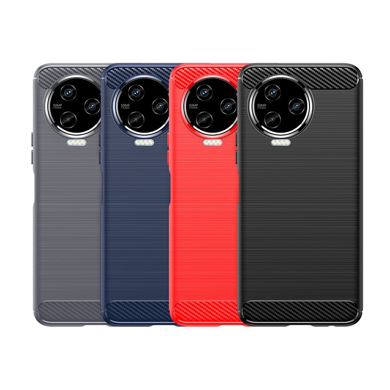 Funda protectora suave anticaídas cepillada TechGlobe para el teléfono Transsion Note12 2023 e Infinix Note12i_voghion.com