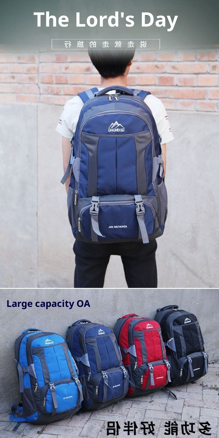 Sac à dos ActiveGo 60L/80L pour le sport, grande capacité, idéal pour les voyages, les études et les courts séjours. Convient également aux femmes._voghion.com