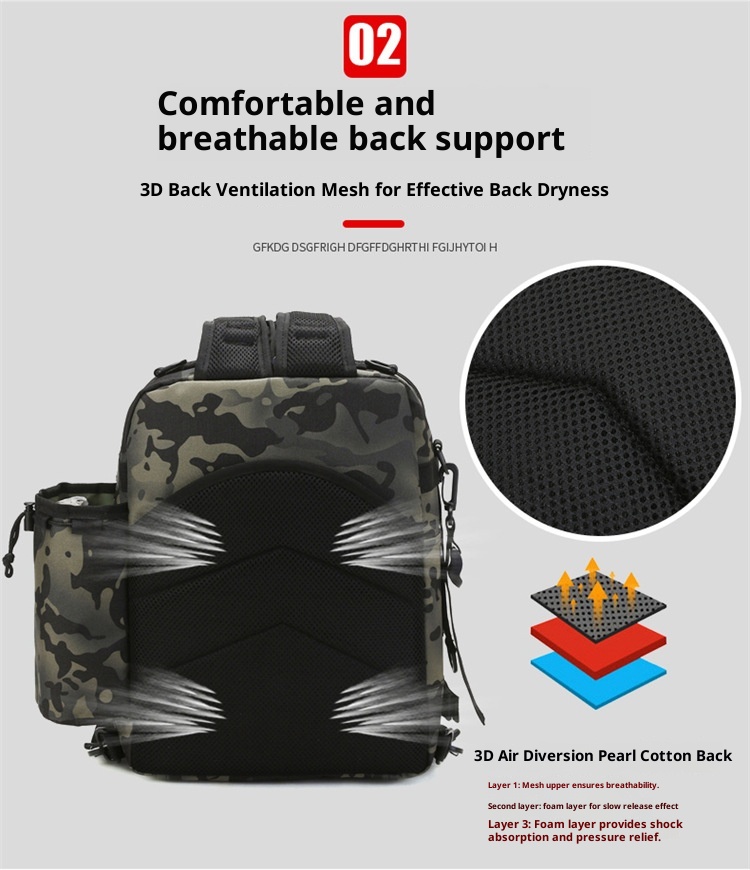 Zaino sportivo all'ingrosso ActiveGo Lure Outdoor Sports Brush con tracolla singola e doppia, grande capacità, nuovo modello_voghion.com