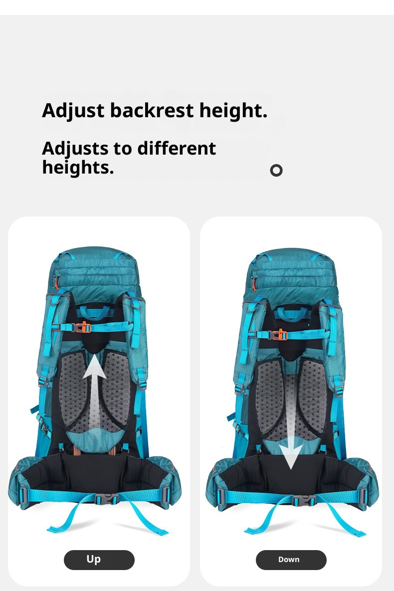 Zaino da trekking professionale ActiveGo Natur Noke Cloud Trail da 55 litri, grande capacità, doppia tracolla_voghion.com