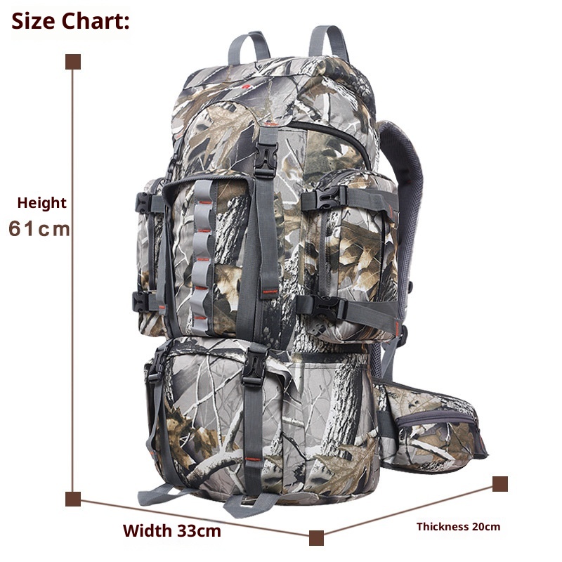 ActiveGo Foreign Trade Cross-Border Tactical Backpack For Men, Camouflage Leaf Pattern, Outdoor Hunting Large Capacity Hiking_voghion.com
