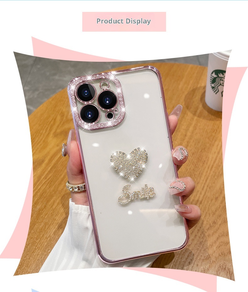 TechGlobe Compatible With 16 Pro Max New Phone Heart 15 Lens 12 Full Coverage IPhone 14 Protective Case 13 PM_voghion.com