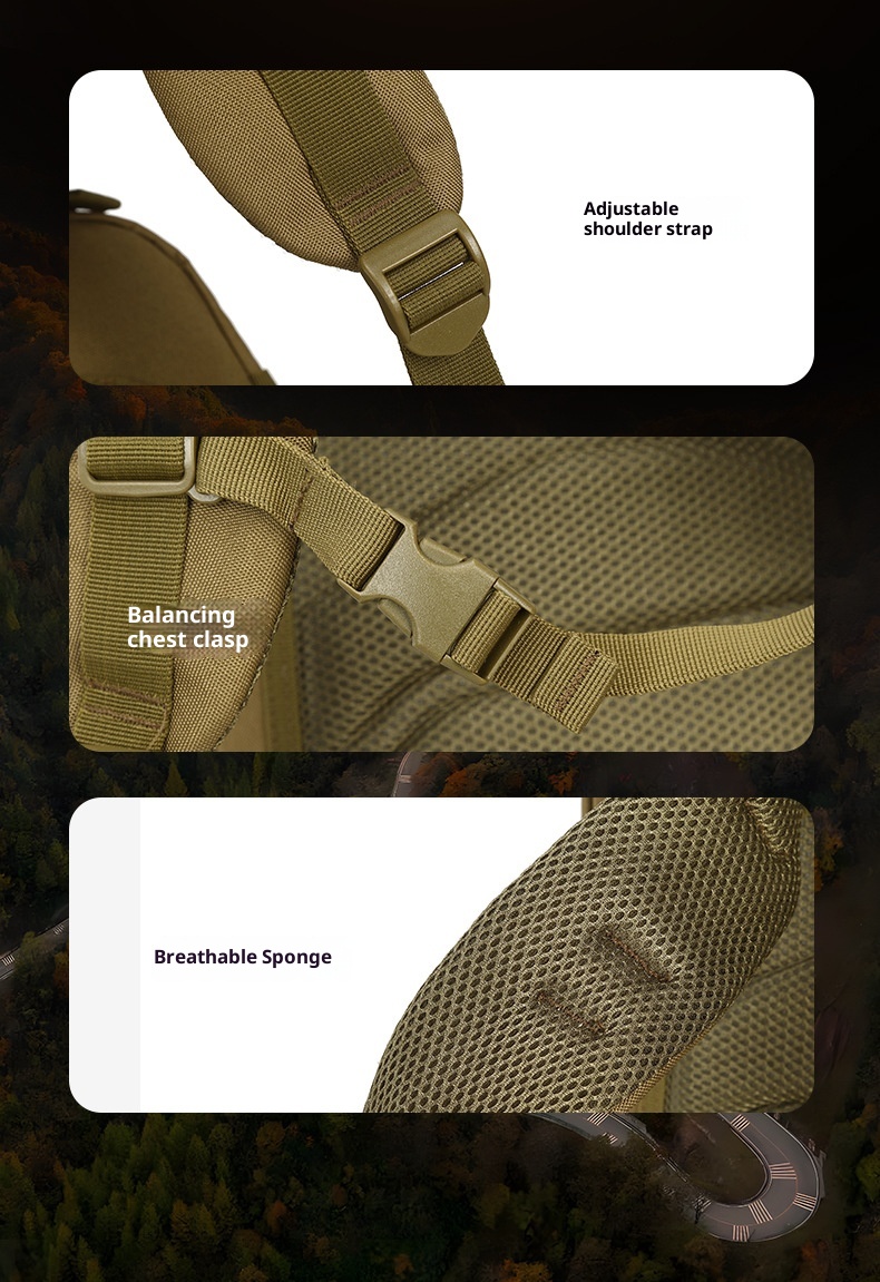 Zaino tattico ActiveGo, grande capacità, multifunzionale, per sport all'aria aperta, da viaggio, alpinismo, da uomo, portatile_voghion.com