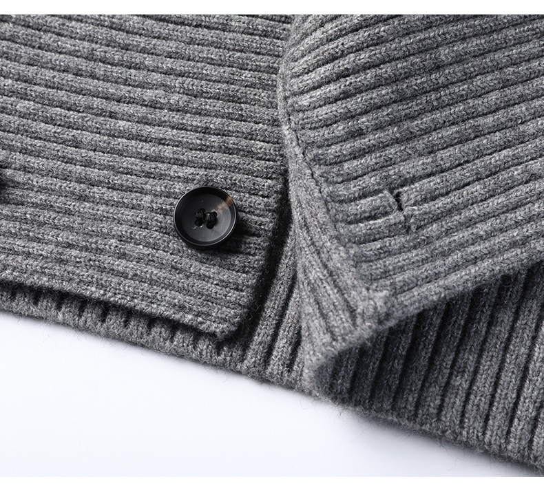 boy New Jacket Autumn Twisted Pattern Men's Cardigan British Style Suit Collar Double-Breasted Knitted Sweater Wholesale_voghion.com