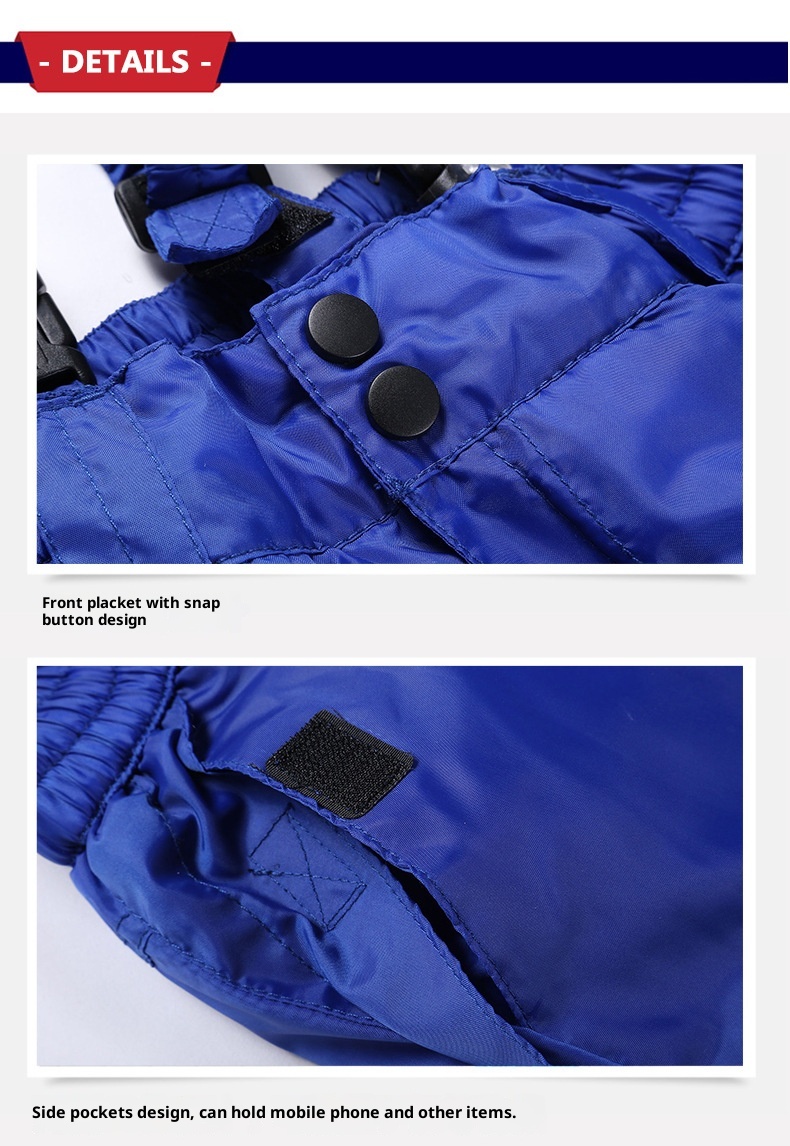 001 Phibee Little Elephant Calça Infantil Corta-Vento para Esqui, Quente e Longa, para Meninos e Meninas, Resistente ao Frio_voghion.com