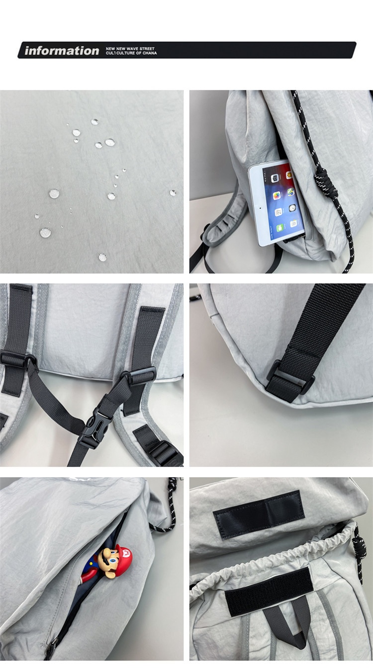 Sac à dos ActiveGo grande capacité pour homme et femme, couleur unie, simple et décontracté, idéal pour les courts séjours et les activités sportives et de plein air (randonnée, sport). Léger et pratique._voghion.com