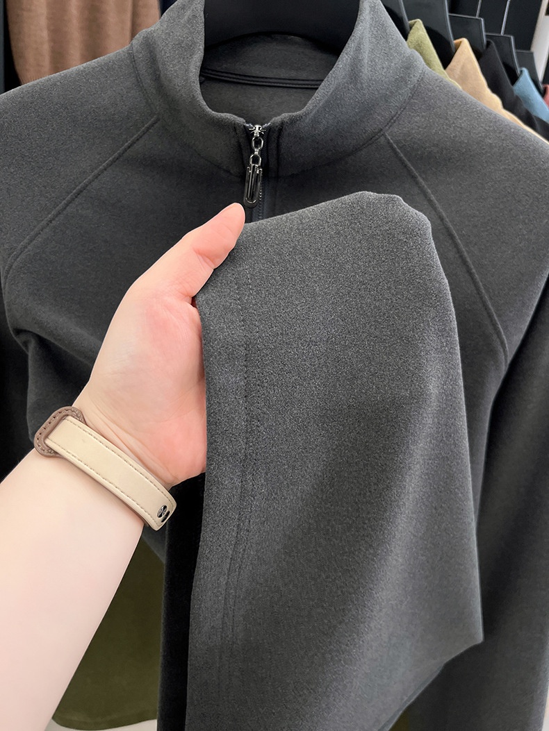 Thermounterwäsche für Jungen und Herren, Größe S, trendiges und vielseitiges Oberteil für Herbst und Winter, Stehkragen, halber Reißverschluss, lange Ärmel, Derong_voghion.com