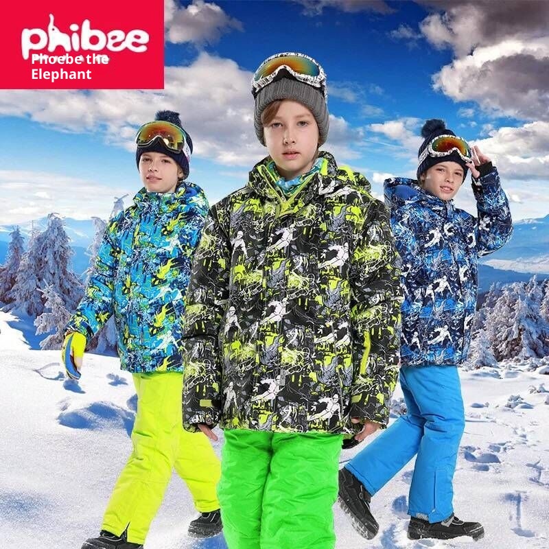 001 Nuovo set di giacca e pantaloni ispessiti per bambini PHIBEE Baby Elephant per e-commerce transfrontaliero_voghion.com