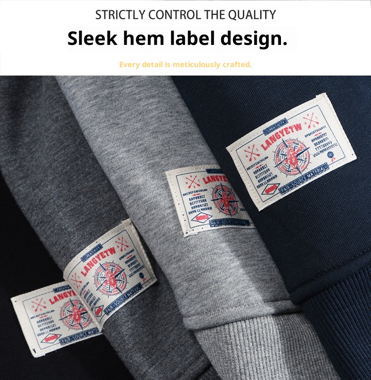 Pull unisexe en polaire pour garçon, automne-hiver, col rond, ample, en laine d'agneau épaisse et chaude avec doublure intérieure, couleur unie._voghion.com