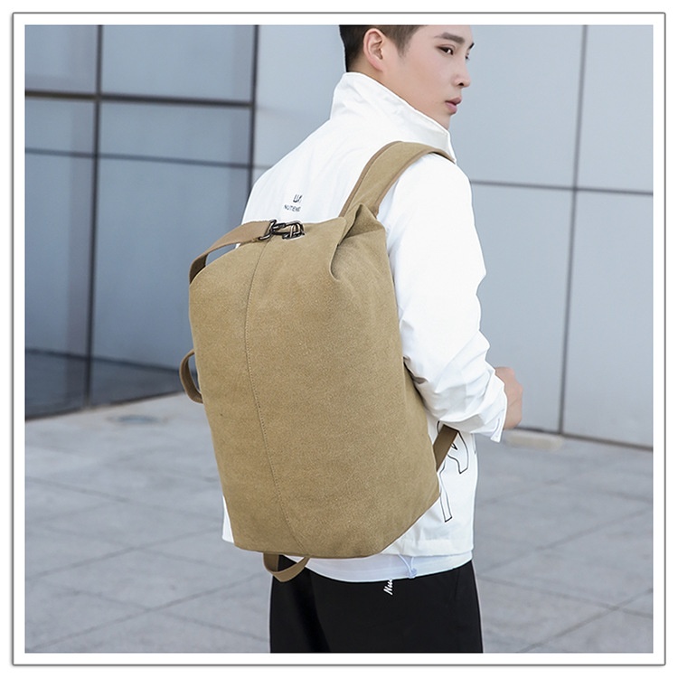 ActiveGo Rucksack Herren Canvas Bucket Bag Bergsteigen Outdoor Reisen Sport Multifunktional Gepäcktasche mit großem Fassungsvermögen Handgepäck_voghion.com