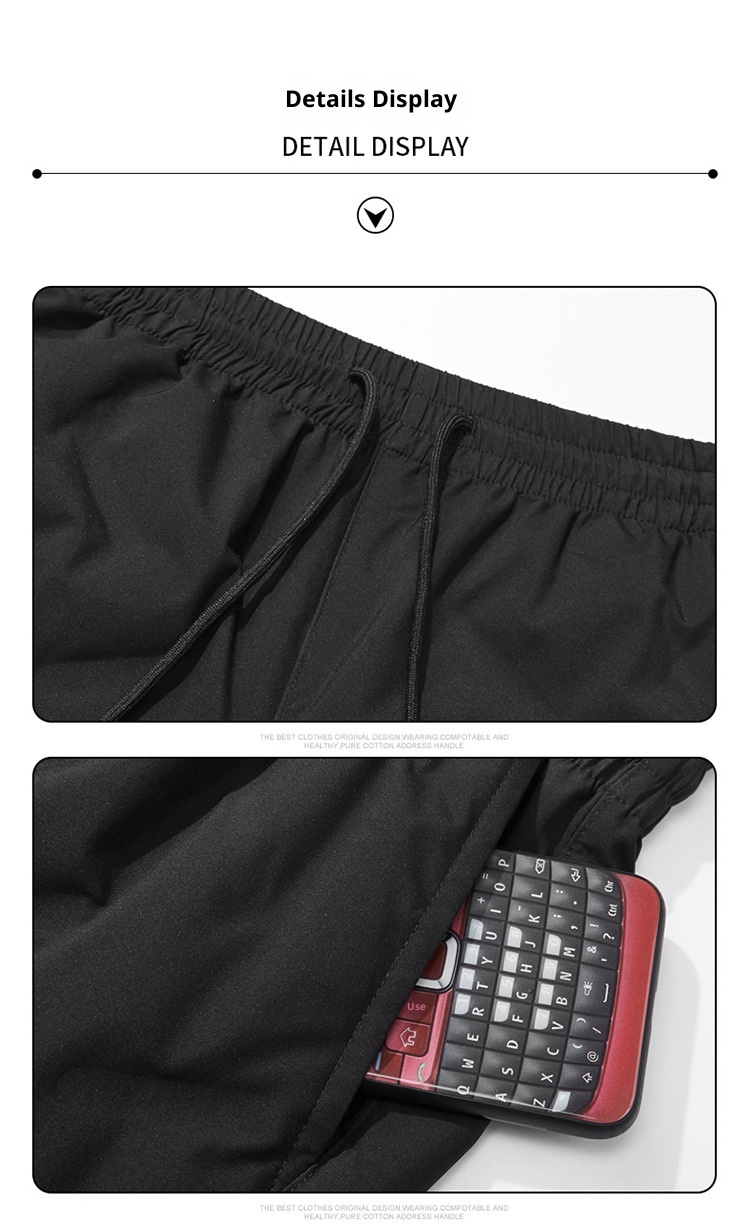 001 Outdoor Softshell Men Winter Fleece Lined Thickened Ski Warm 90% White Duck Down Travel Hiking Long Pants_voghion.com